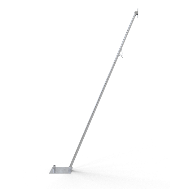 Mobile fence support strut | stabilizes stacked | mobile fence elements
